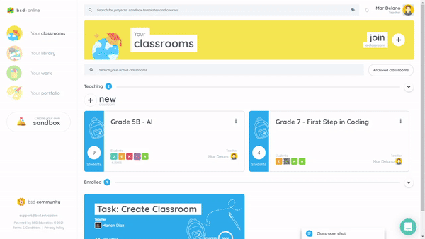 Creating a classroom with custom contents - Quick Start Guide - BSD ...